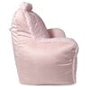 Luxe Campus Round Beanbag, Ballet Pink Faux Rabbit Fur - Kids Seating - 6