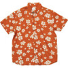 Adult Unisex Clay Hibiscus BBQ Shirt, Orange - Shirts - 1 - thumbnail