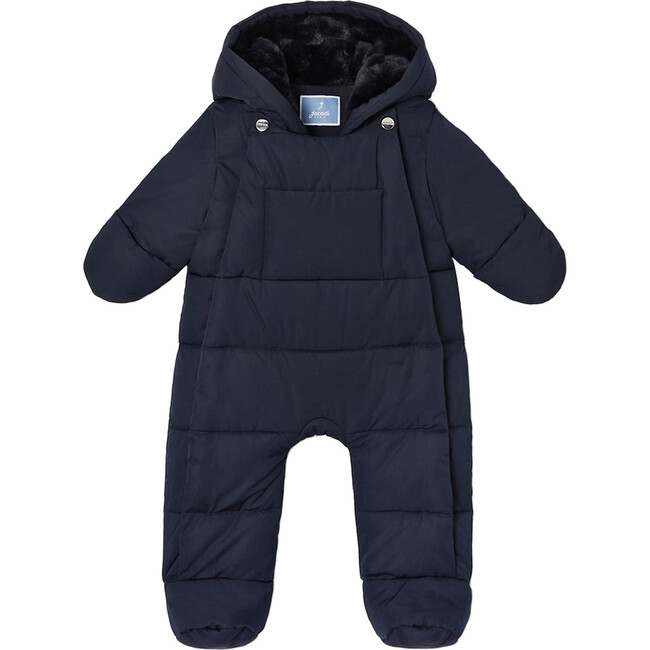 Baby Snowsuit, Navy Blue - Snowsuits - 1