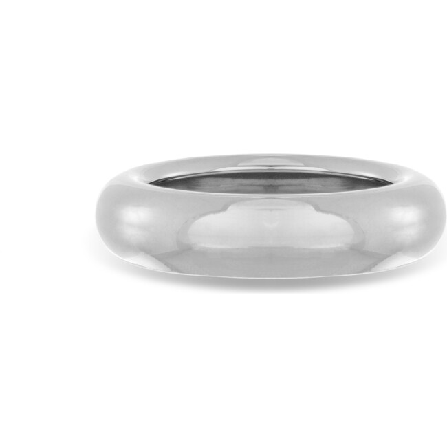 Women's Chunky Tube Band Ring - Silver