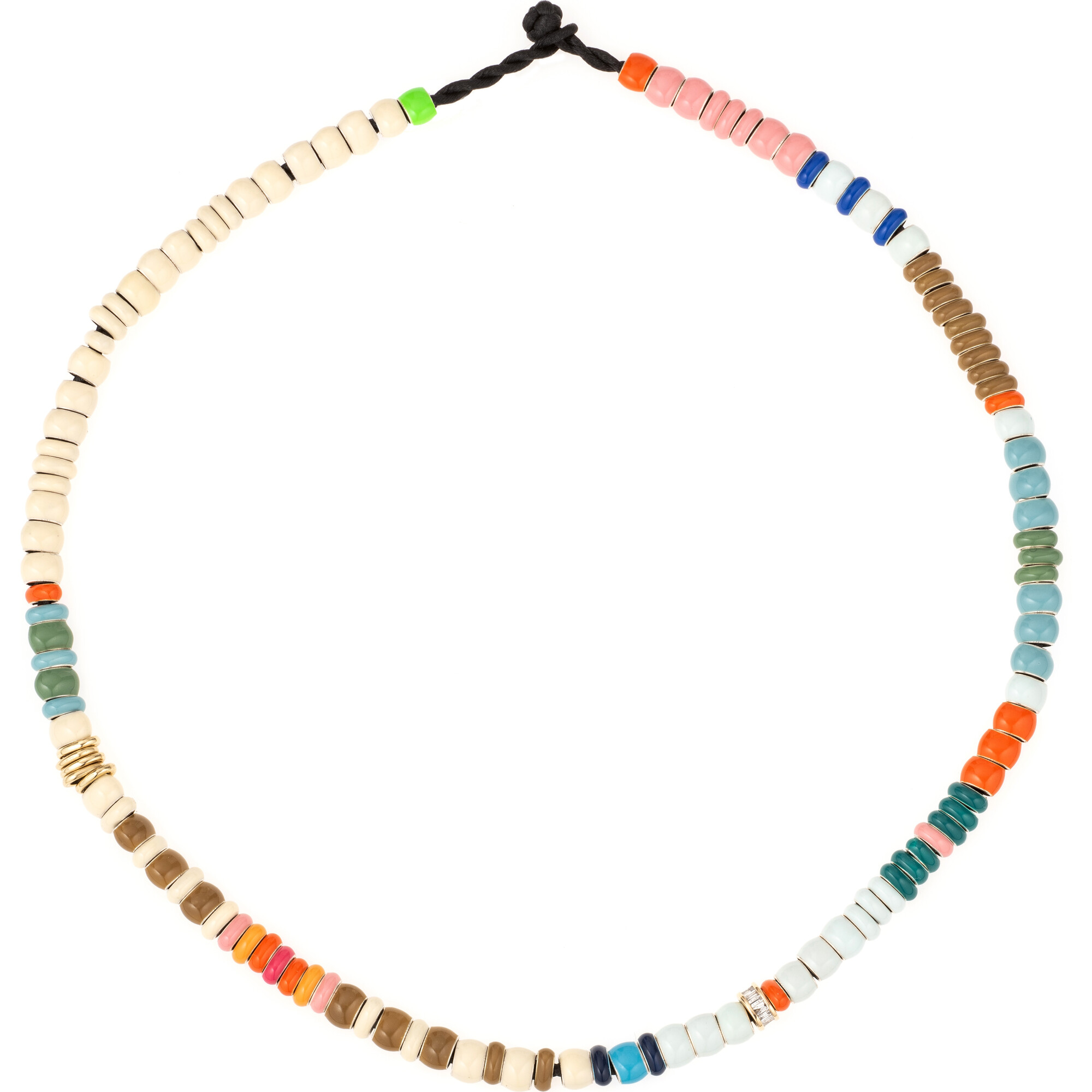 Women's Bead Party Full Enamel Boardwalk 16" Necklace - Necklaces - 1