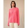 Women's Cashmere Luxe Marl Crewneck, Pink Marl - Sweaters - 2