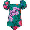 Bubble Short Puff Sleeve One-Piece Swimsuit, Jardin De Mari - One Pieces - 1 - thumbnail