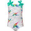 Coco Ruched Bodice Tie Shoulder One-Piece Swimsuit, Oli - One Pieces - 1 - thumbnail