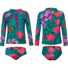 Sunset High Neck Long Sleeve Swimsuit, Jardin De Mari - Two Pieces - 4