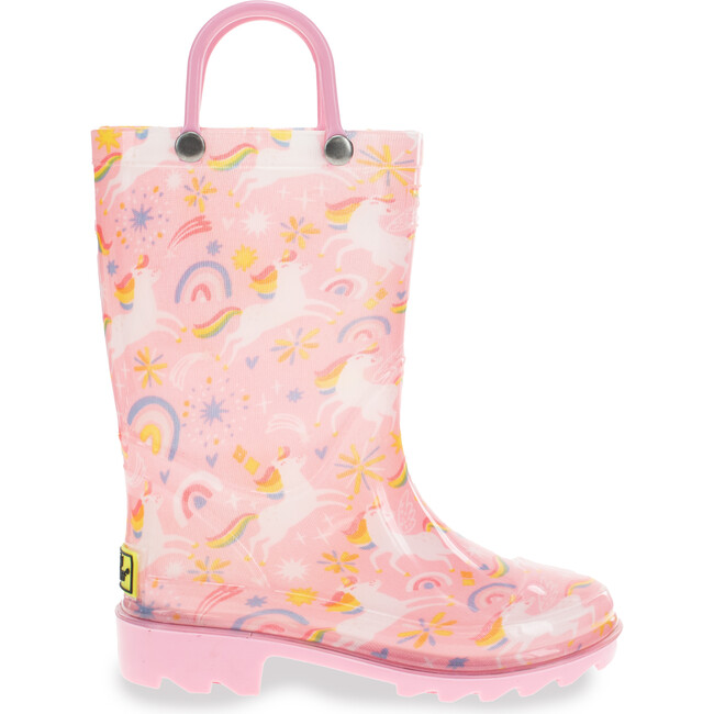 Sparkle Unicorn Rain Boot, Pink - Rain Boots - 1