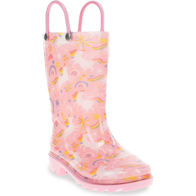 Sparkle Unicorn Rain Boot, Pink - Rain Boots - 2