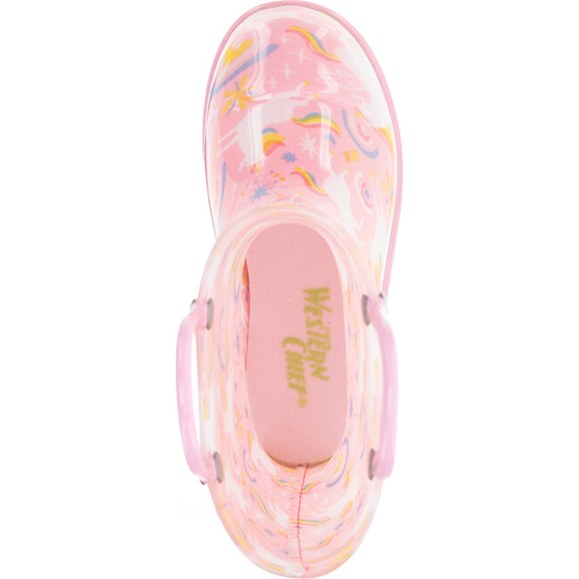 Sparkle Unicorn Rain Boot, Pink - Rain Boots - 7