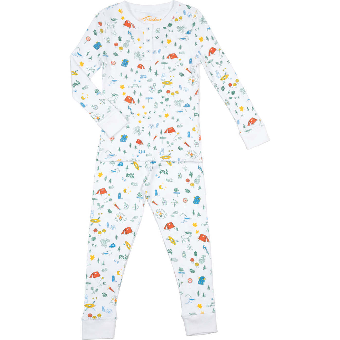 Summer Camping Pajamas Set, Green - Pajamas - 1