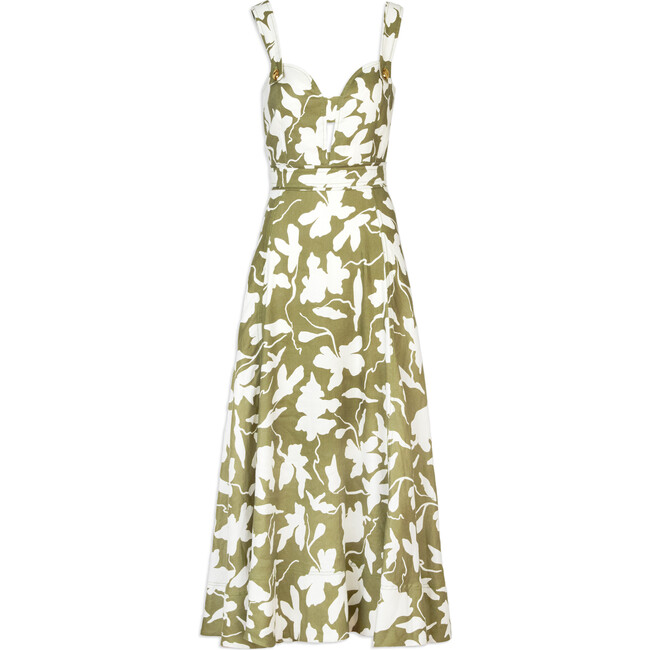 Everleigh Dress, Moss/Chalk - Dresses - 1