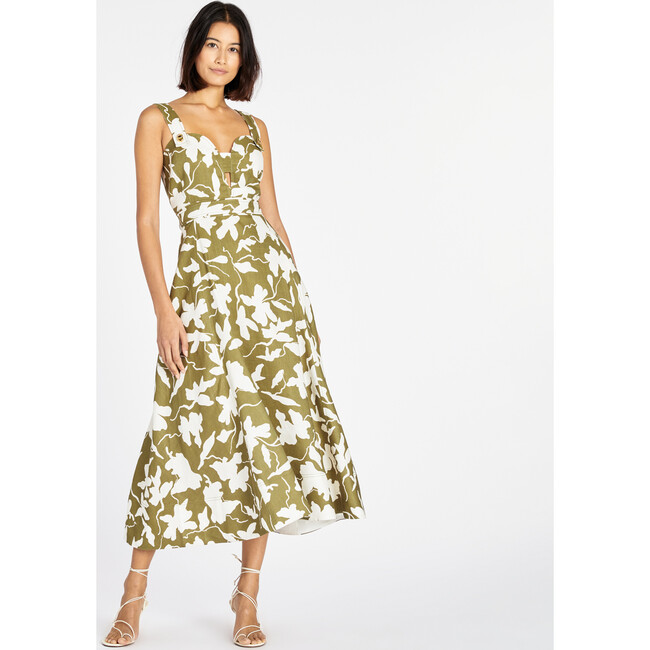 Everleigh Dress, Moss/Chalk - Dresses - 2