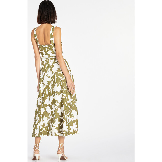 Everleigh Dress, Moss/Chalk - Dresses - 3