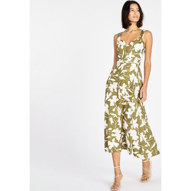 Everleigh Dress, Moss/Chalk - Dresses - 4