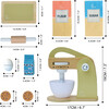 Little Chef Frankfurt Wooden Mixer Play Kitchen Accessories, Green - Play Food - 4