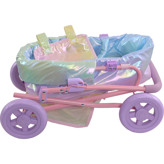 Olivia's Little World - Magical Dreamland Baby Doll Deluxe Stroller, Iridescent Color - Doll Accessories - 6