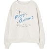 Bear Regular Fit Round Neck Long Cuffed Sleeve Sweatshirt, White - Sweatshirts - 1 - thumbnail