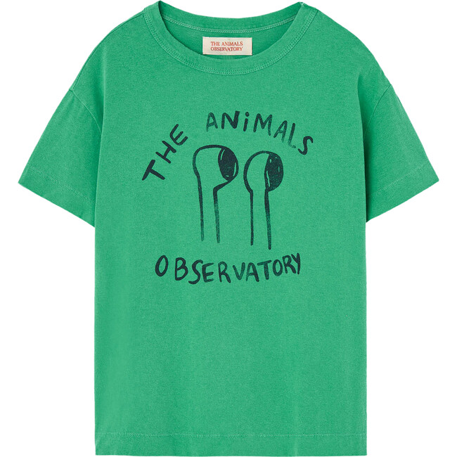 Rooster Print Regular Fit Short Sleeve T-Shirt, Green - T-Shirts - 1
