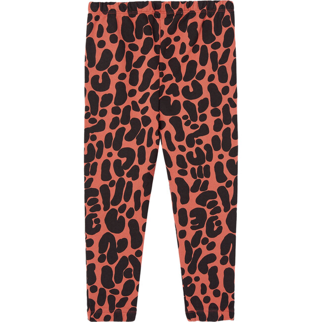 Dromedary Ribbed Cuff Logo Print Pants, Red - Pants - 2