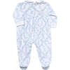 Blue Bears Trellace Smocked Footie,Blue - Footie Pajamas - 2