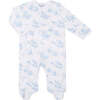 Blue Toile Crossover Footie,Blue - Footie Pajamas - 1 - thumbnail