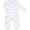 Pink Toile Crossover Footie,Pink - Footie Pajamas - 1 - thumbnail