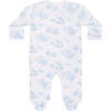 Blue Toile Crossover Footie,Blue - Footie Pajamas - 2