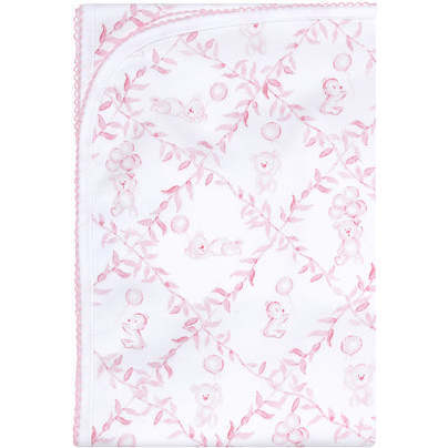 Pink Bears Trellace Blanket,Pink