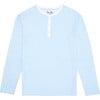 Men’s Sky Blue Henley, Blue - Pajamas - 1 - thumbnail