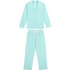 Women's Hepburn Gingham Long PJ Set, Light Green - Pajamas - 1 - thumbnail