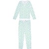 Women's Daisy Jersey Long Set, White - Pajamas - 1 - thumbnail