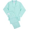 Women's Hepburn Gingham Long PJ Set, Light Green - Pajamas - 2