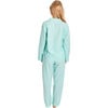 Women's Hepburn Gingham Long PJ Set, Light Green - Pajamas - 3