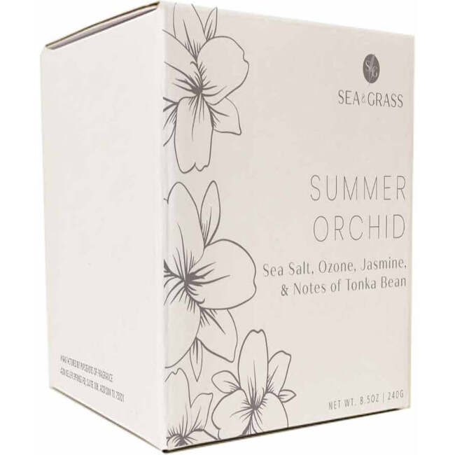 Summer Orchid Candle, White