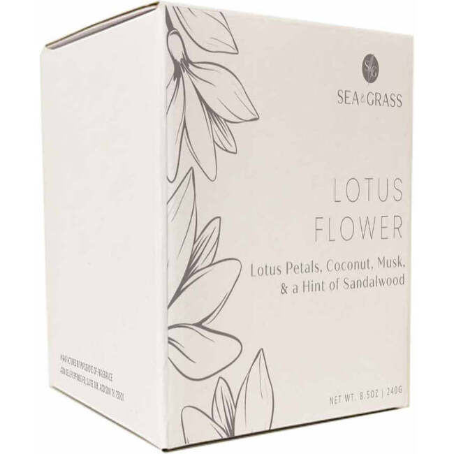 Lotus Flower Candle, White