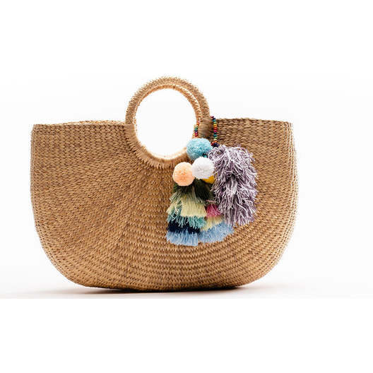Women's Camryn Jumbo Tote Bag With Tassel, Brown - Bags - 2