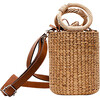 Women's Bamboo Bucket Bag, Brown - Bags - 1 - thumbnail