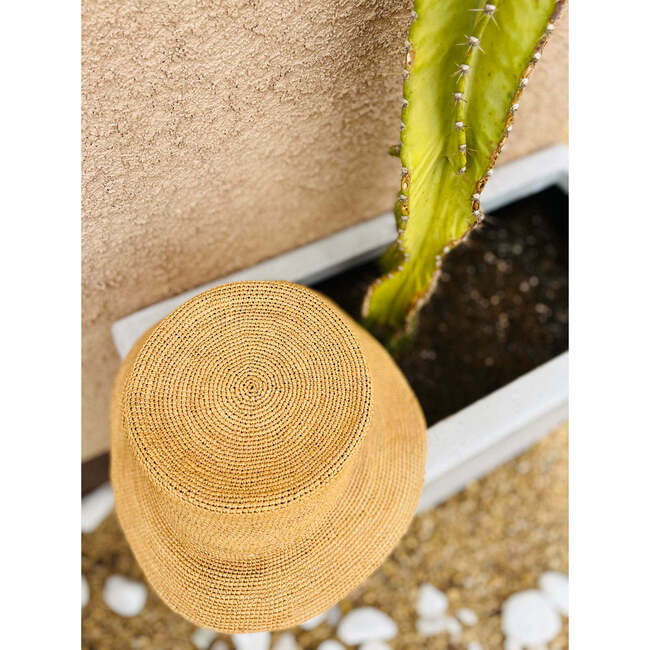 Women's Toquila Straw Bucket Sun Hat, Brown - Hats - 3