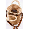 Women's Bamboo Bucket Bag, Brown - Bags - 3