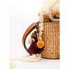 Women's Bamboo Bucket Bag, Brown - Bags - 4