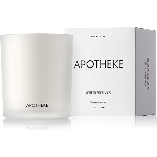White Vetiver Candle, White