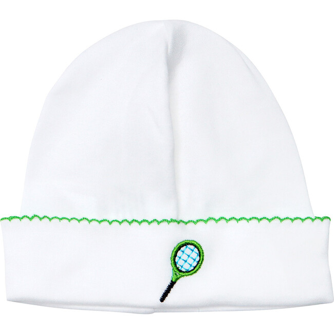 Tennis Embroidered Receiving Hat, Green