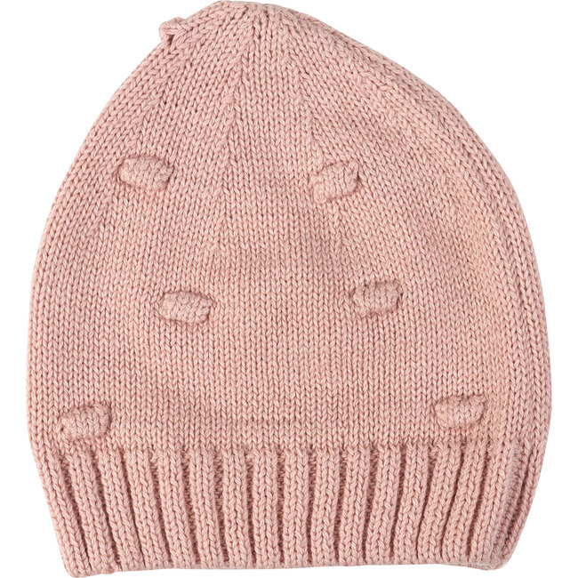 Organic Poppy Knit Hat, Pink Pearl