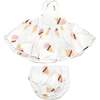 Ice Cream Cone Gauze Party Dress, Oyster - Dresses - 1 - thumbnail