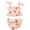 Oranges Print Sunsuit Set Terry, Pale Pink - Mixed Apparel Set - 1 - thumbnail