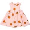 Oranges Print Terry Tank Dress, Pale Pink - Dresses - 1 - thumbnail