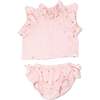 Mini Gold Stars Gauze Lola Top Ruffle Tushie Set, Pale Pink - Mixed Apparel Set - 1 - thumbnail