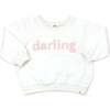 Pink "darling" Appl Terry Brooklyn Boxy, Cream - Sweatshirts - 1 - thumbnail