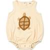 Turtle Terry Applique Terry Bubble, Vanilla - Onesies - 1 - thumbnail