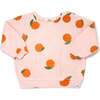 Oranges Print Brooklyn Boxy, Pale Pink - Sweatshirts - 1 - thumbnail