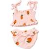 Oranges Print Sunsuit Set Terry, Pale Pink - Mixed Apparel Set - 2